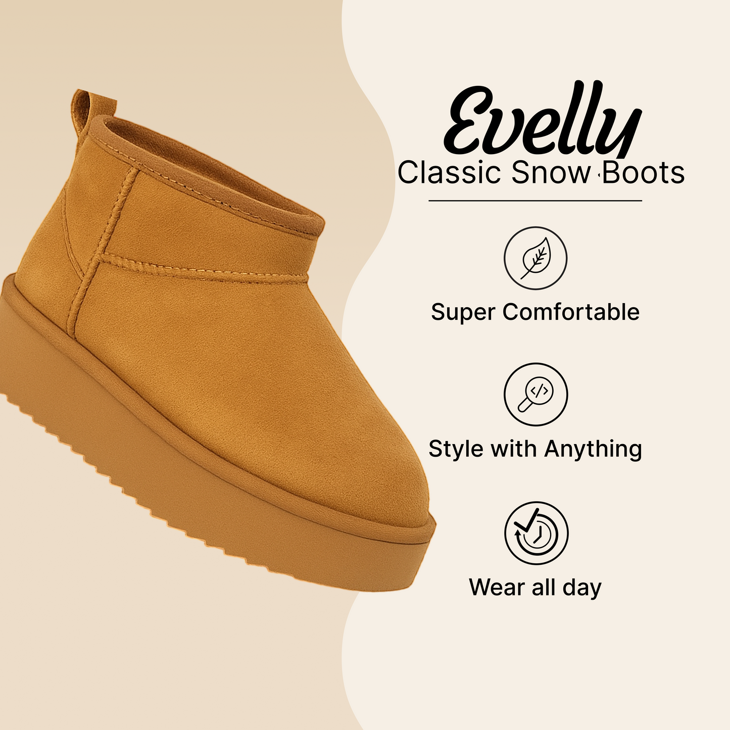 Platform Classic Ankle Snow Boots